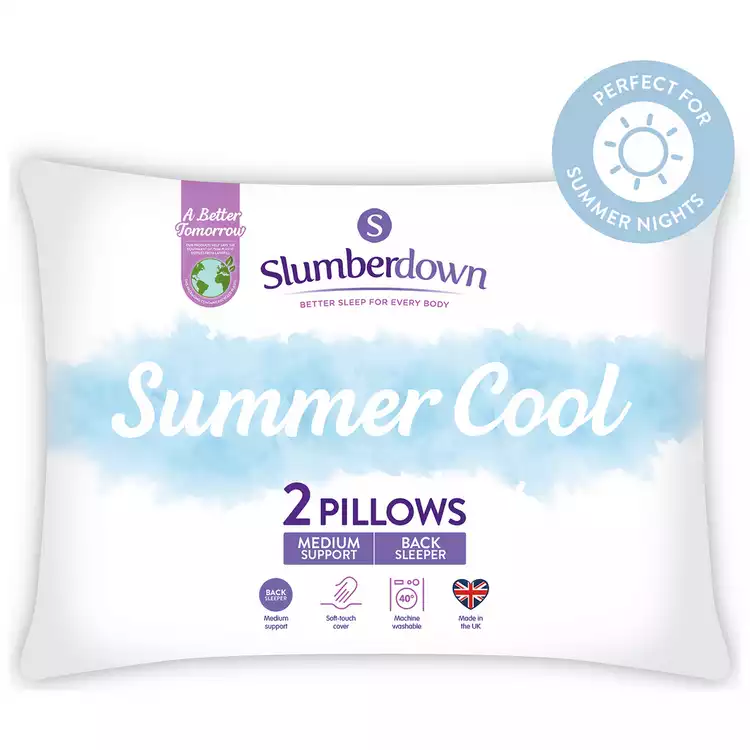 Slumberdown Summer Cool Medium Support Pillow - 2 Pack