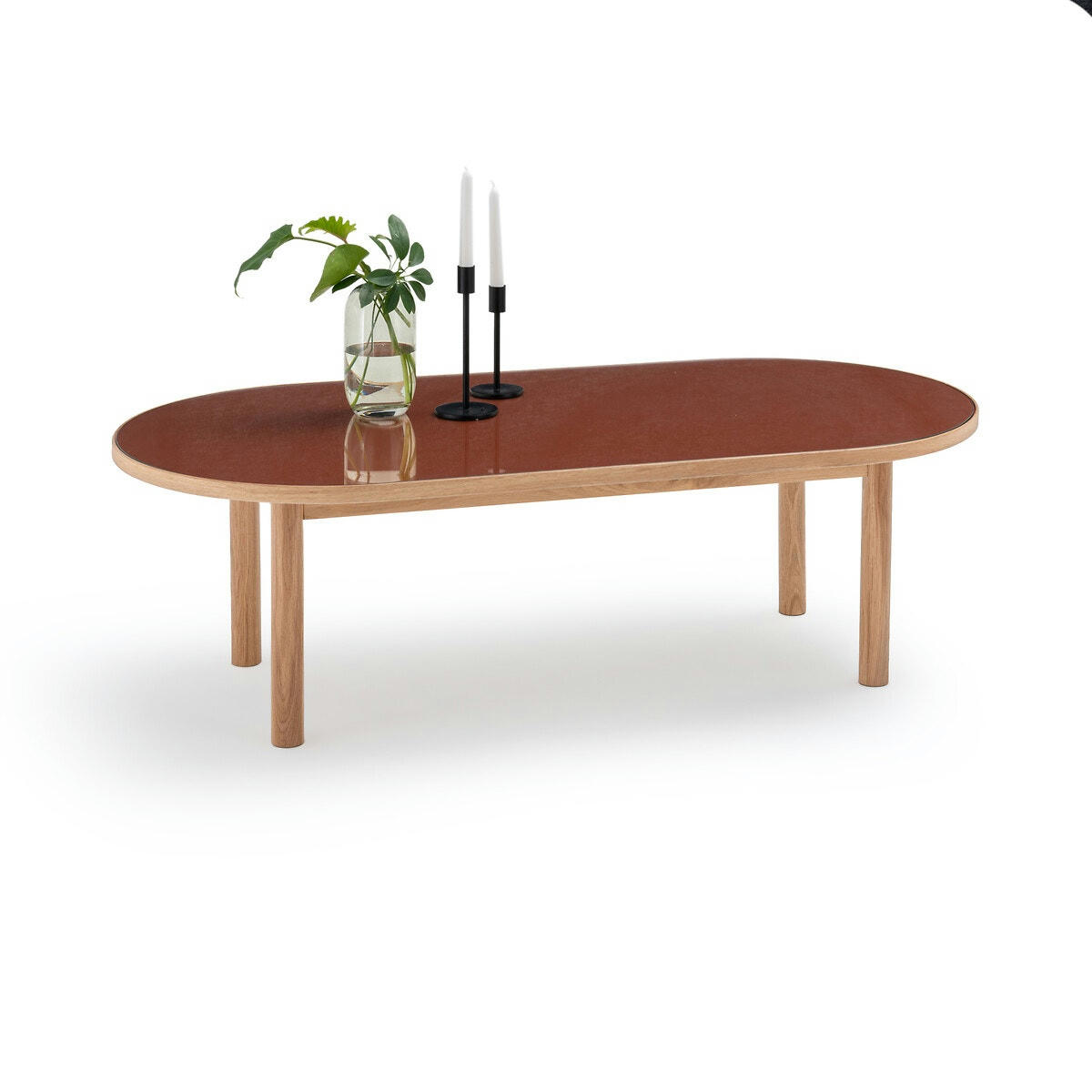 Table basse chêne et verre, Evergreen