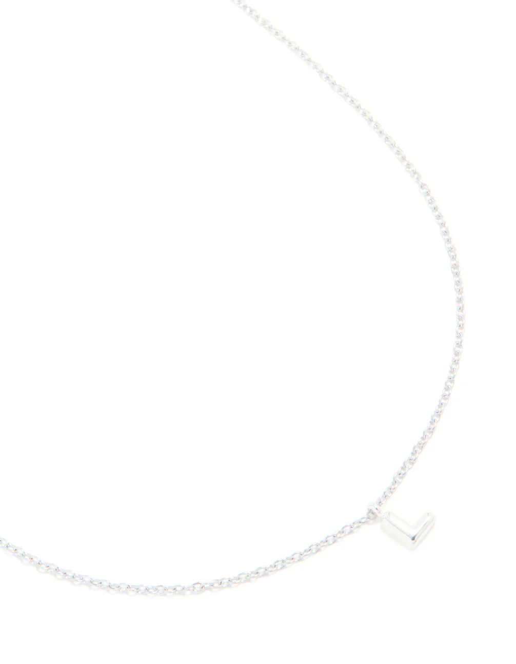 Waterproof Stainless Steel Mini Bubble Letter L Necklace