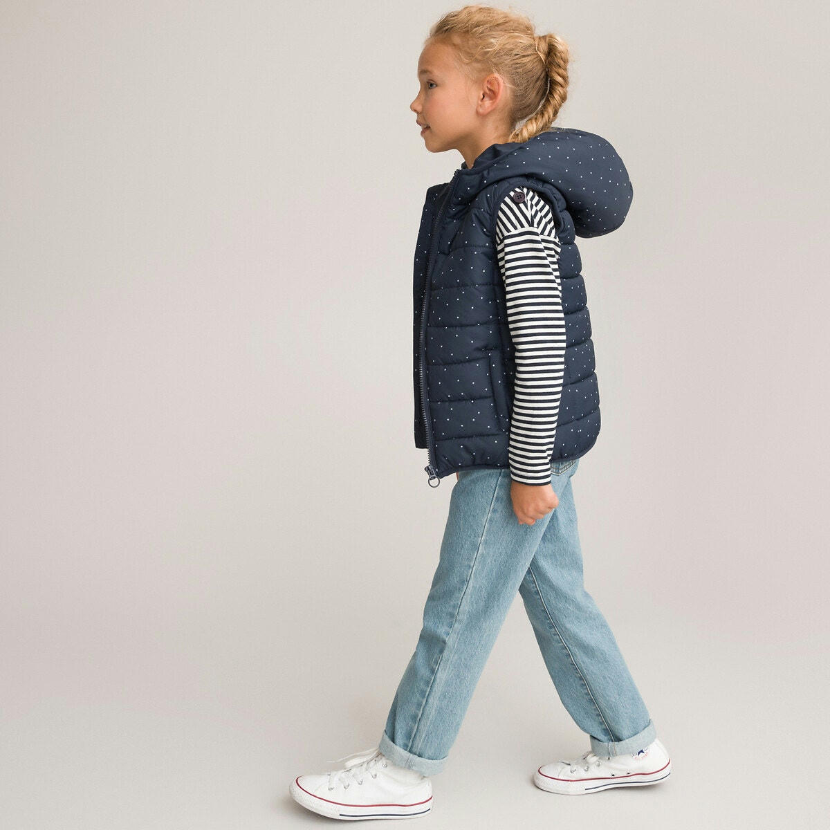 Doudoune à capuche imprimée étoiles