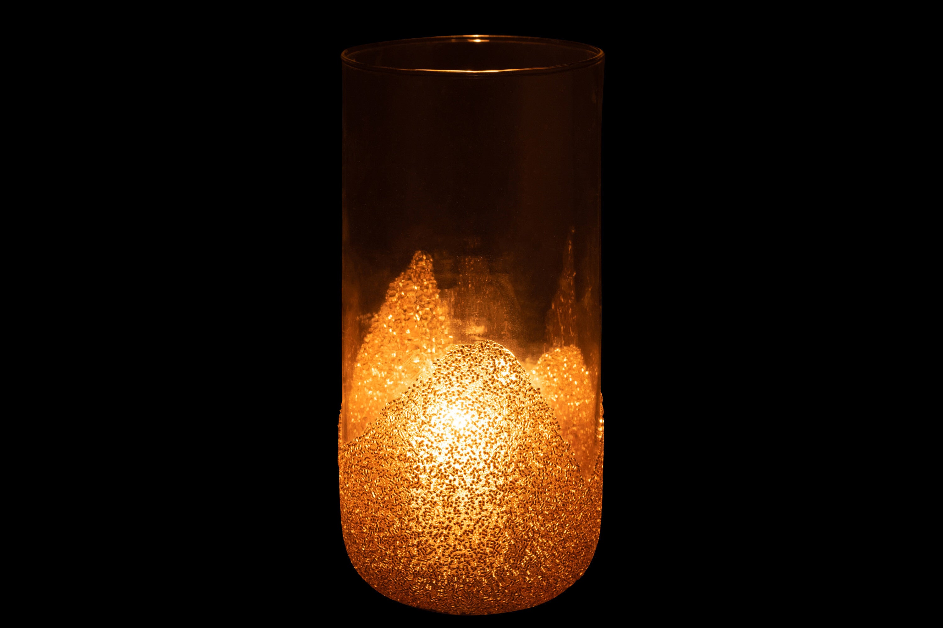 J-Line kaarshouder Strass - glas - transparant goud - large