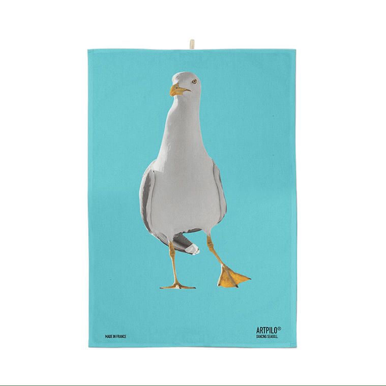 - Torchon cuisine mouette coton bleu