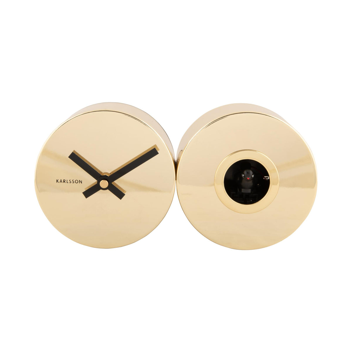 Karlsson wandklok Duo Cuckoo Plated - goud - 26x7.2x13cm