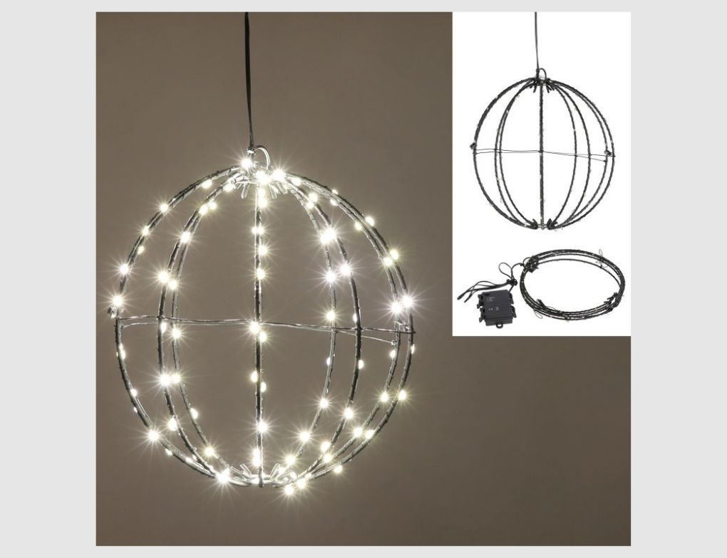 LED-Lichterkugel Schwarz 100 LEDs mit Timer