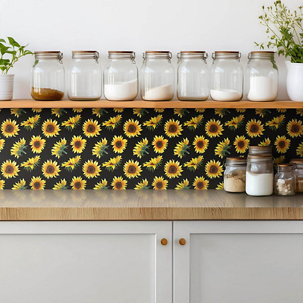 Carreaux vinyle Tulup 30x30 cm Tournesols 9 pcs