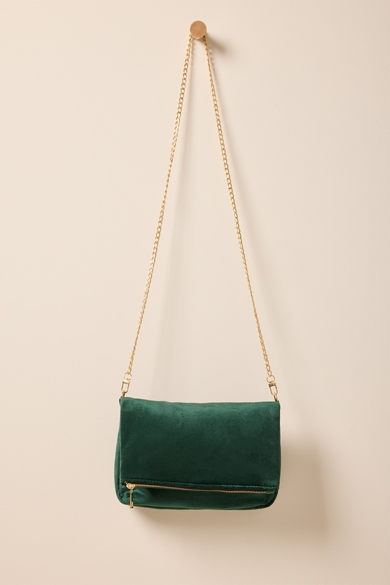 Marcie Velvet Foldover Clutch