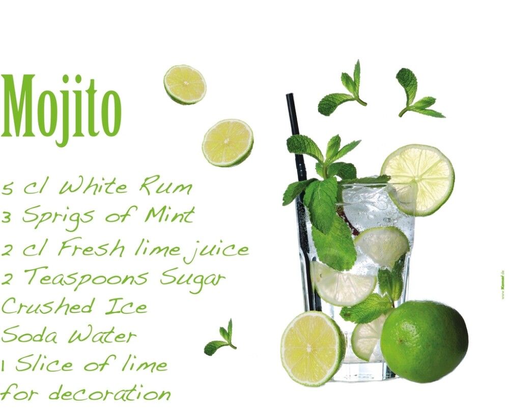 FOTOTAPET KOMAR MOJITO I FOLDEBOKS 100X70 C