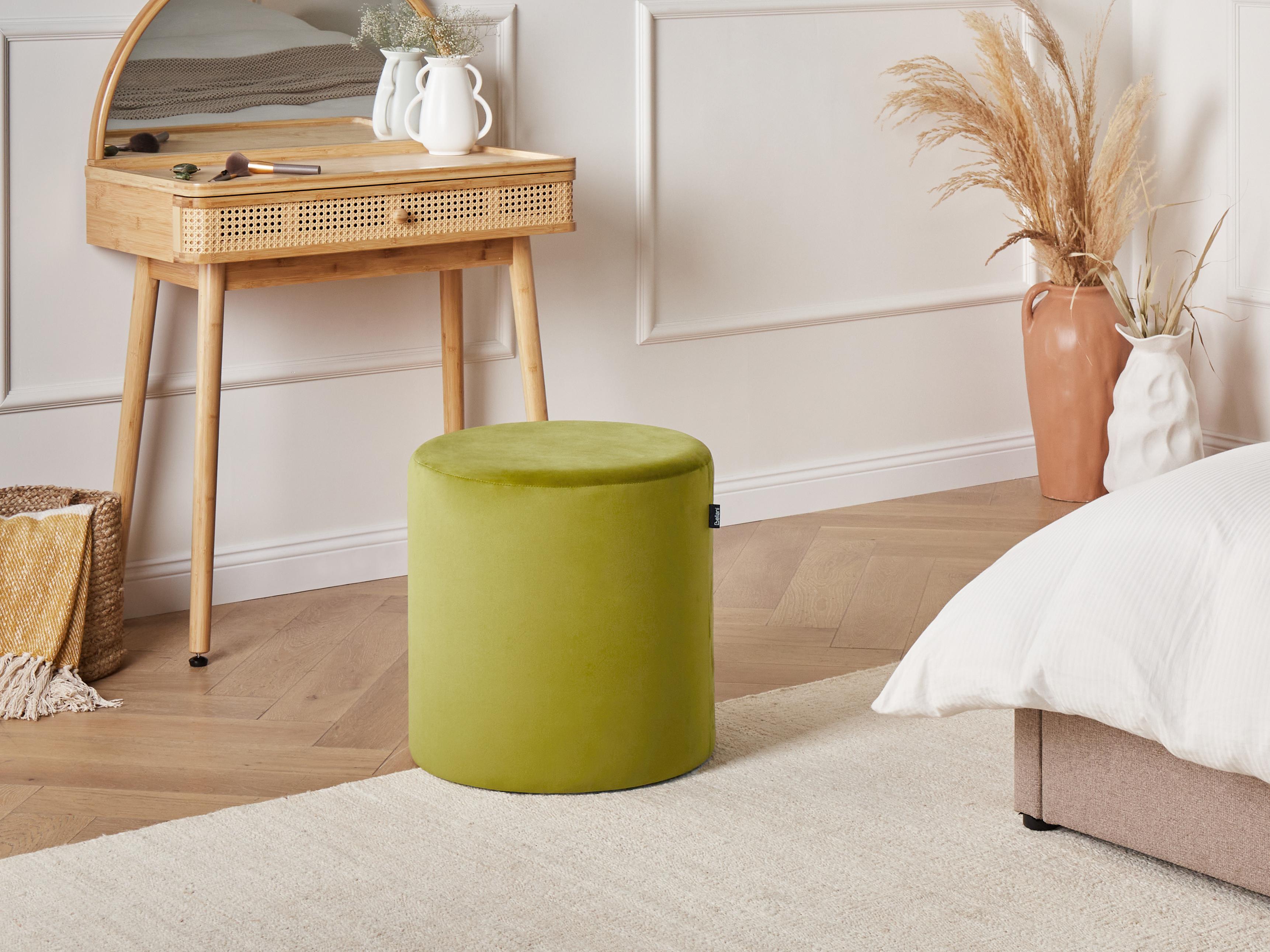 Pouffe LOVETT Velvet Olive Green