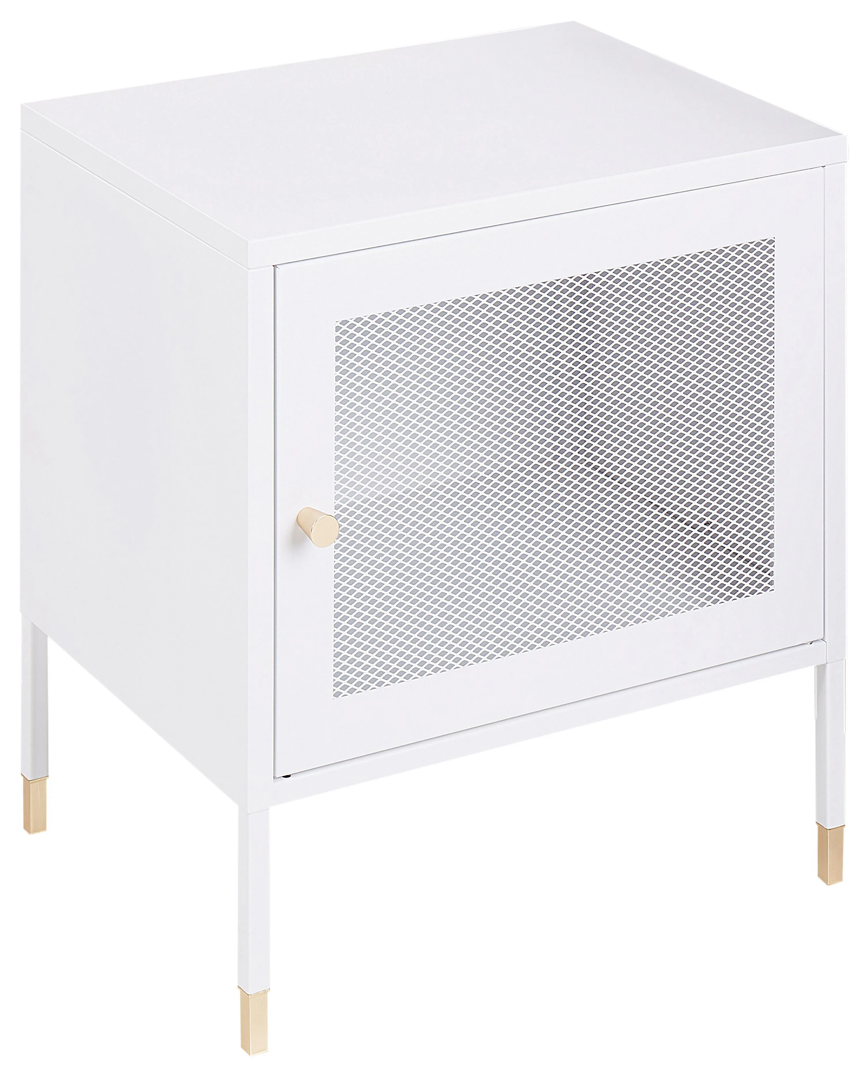 Bedside Table OSSETT Metal White