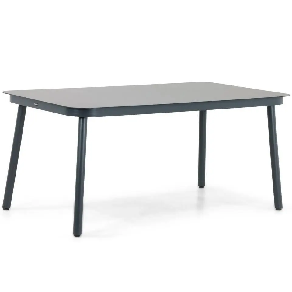 Tuinset 4 personen 160 cm Aluminium Zwart Lifestyle Garden Furniture