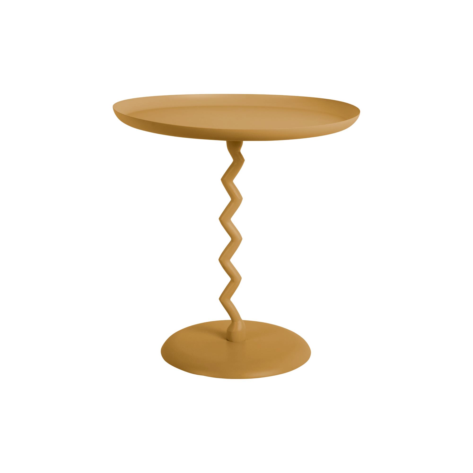 Leitmotiv bijzettafel Zig Zag - geel - Ø40cm