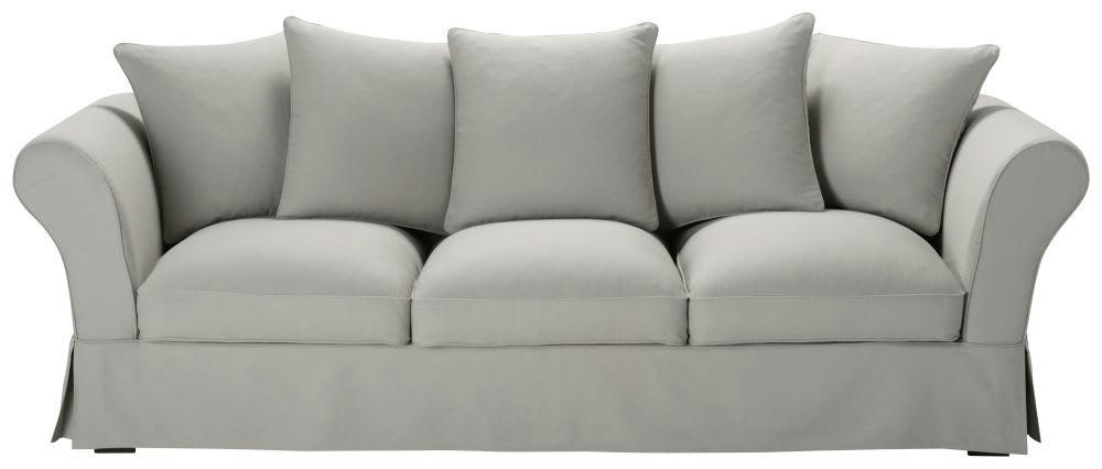 Roma - Housse de canapé 4/5 places gris clair