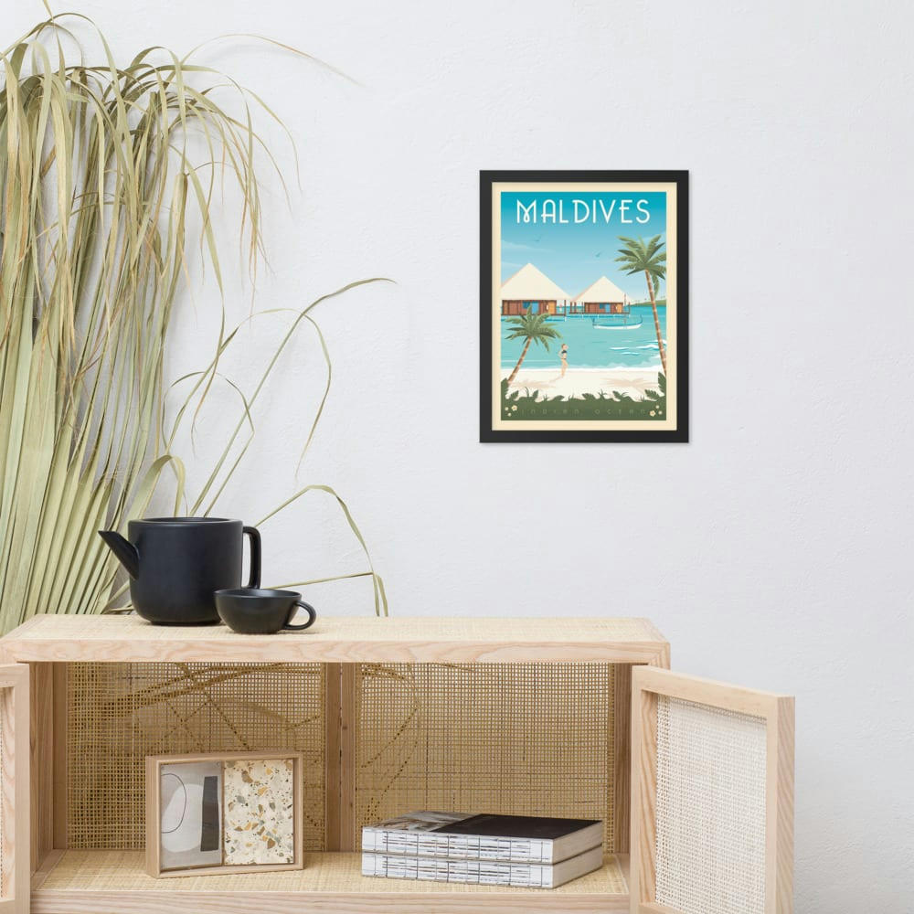 - Affiche Maldives  30x40 cm