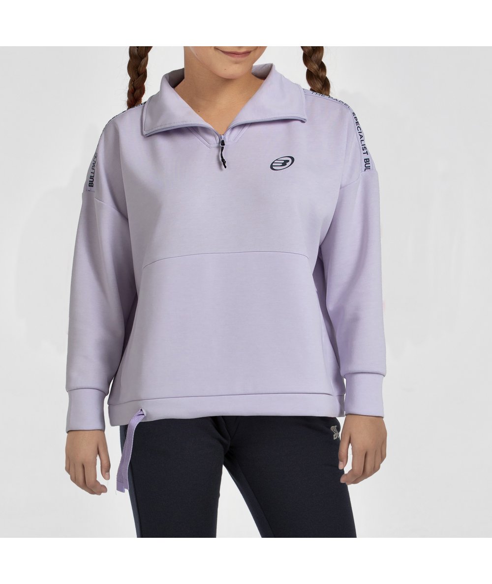 SUDADERA BULLPADEL ALASIA G LILA PASTEL