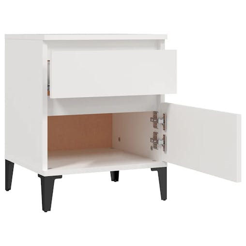 NNEVL Bedside Cabinets 2 pcs White 40x35x50 cm