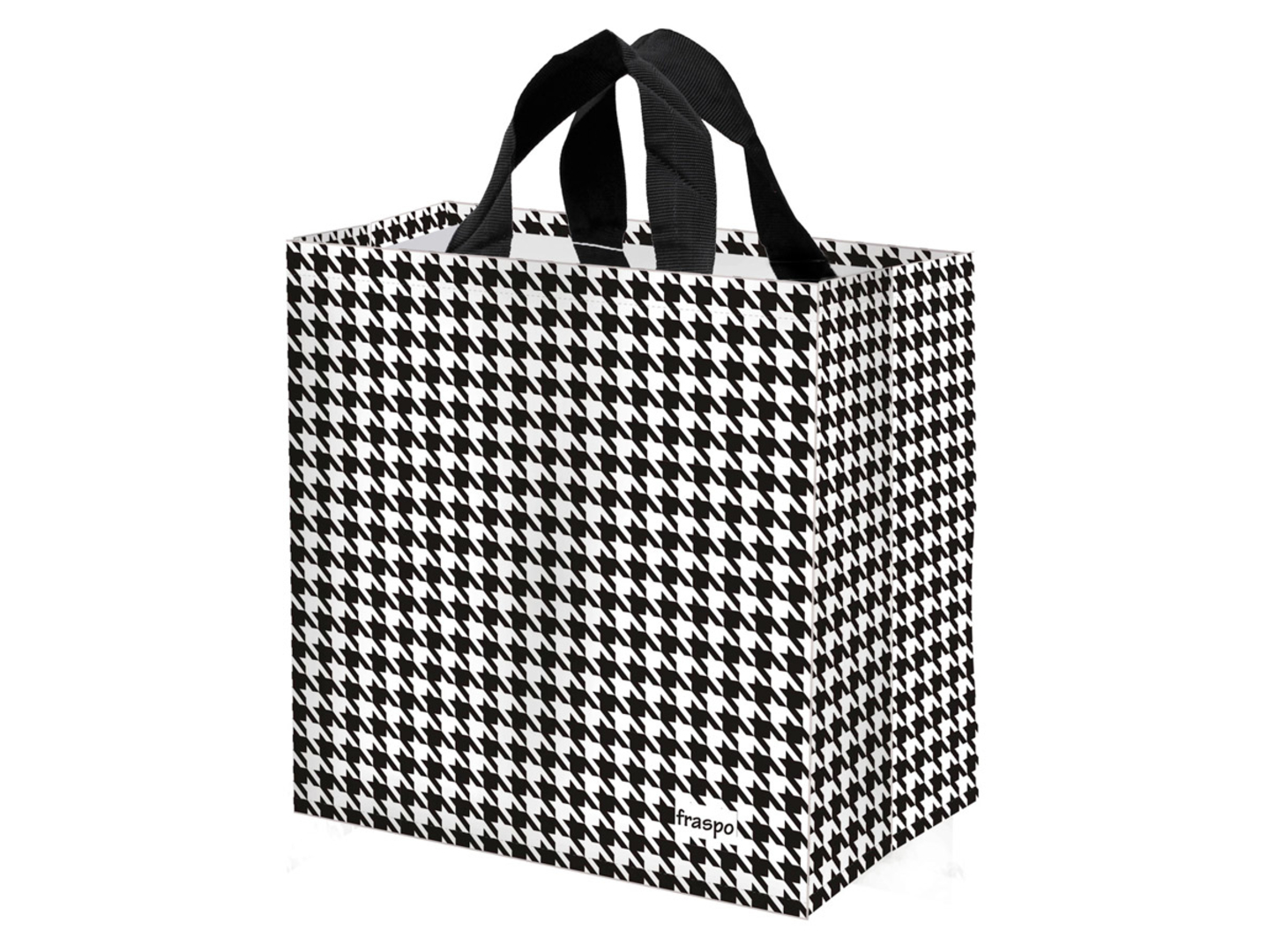 Torba zakupowa Pepitka 20x35 cm czarno-biała