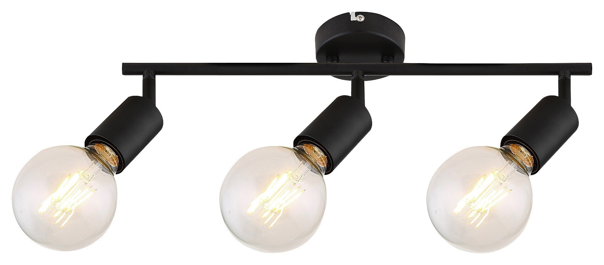 Lampa sufitowa czarna Lamar 3xE27x40W wym: 12,5x49x12,5 cm Rabalux