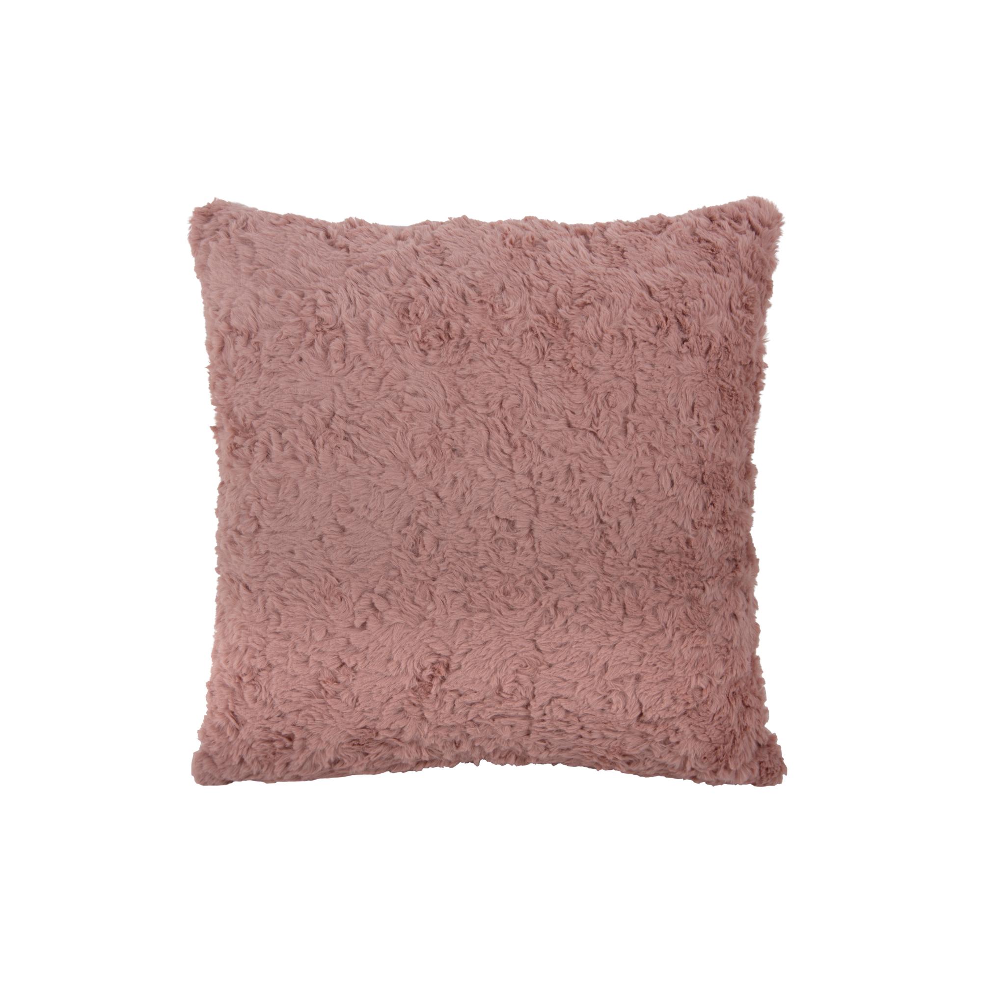 Present Time sierkussen Tierno Furry - roze - 45x45x15cm