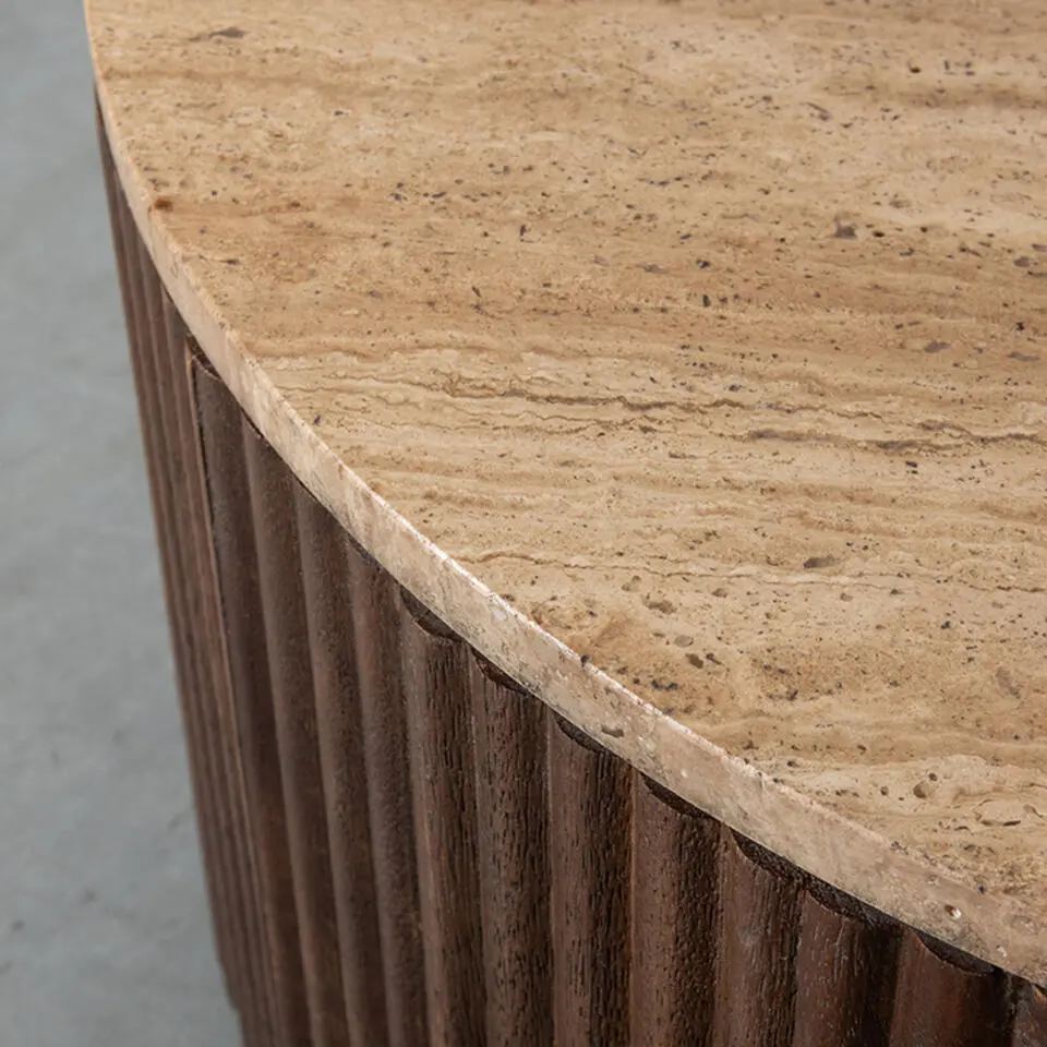 LABEL51 Salontafel Ribble - Espresso - Travertin