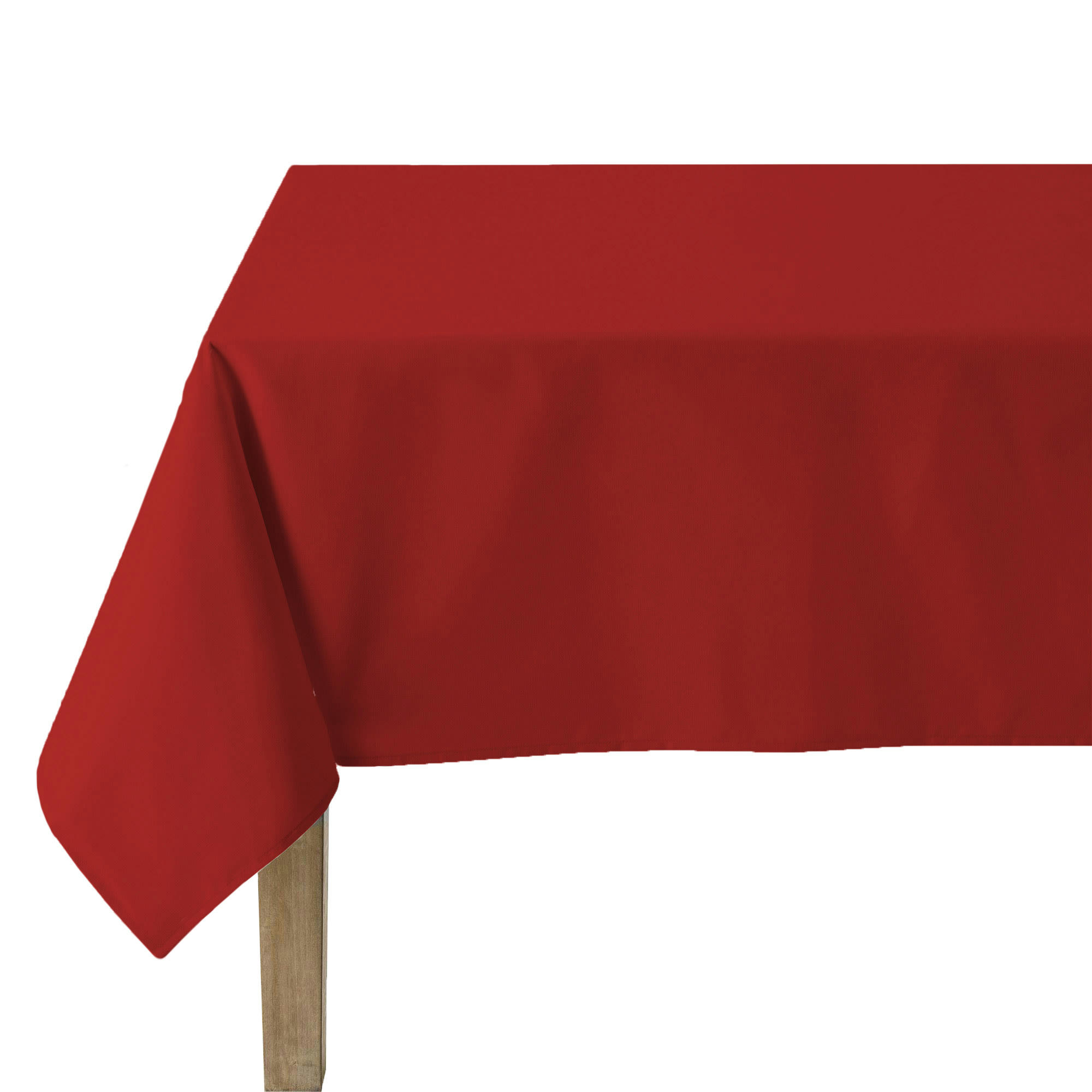 LA LILLOISE - Nappe unie en polylin groseille 180 x 180