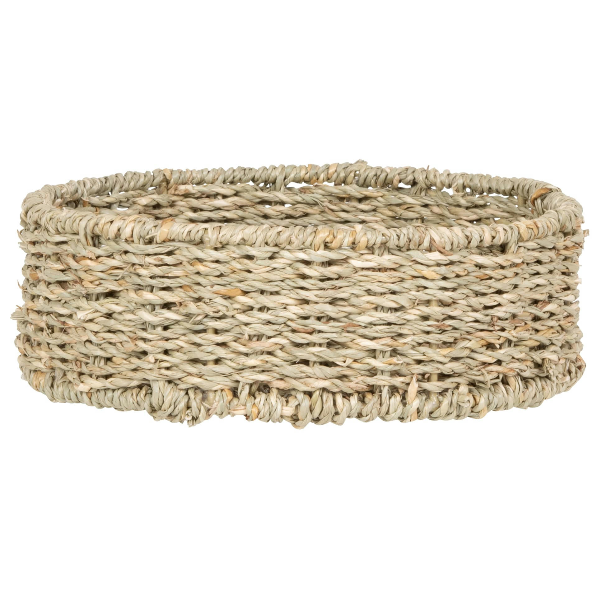 CIBOLA - Corbeille ronde en jonc de mer tressé beige