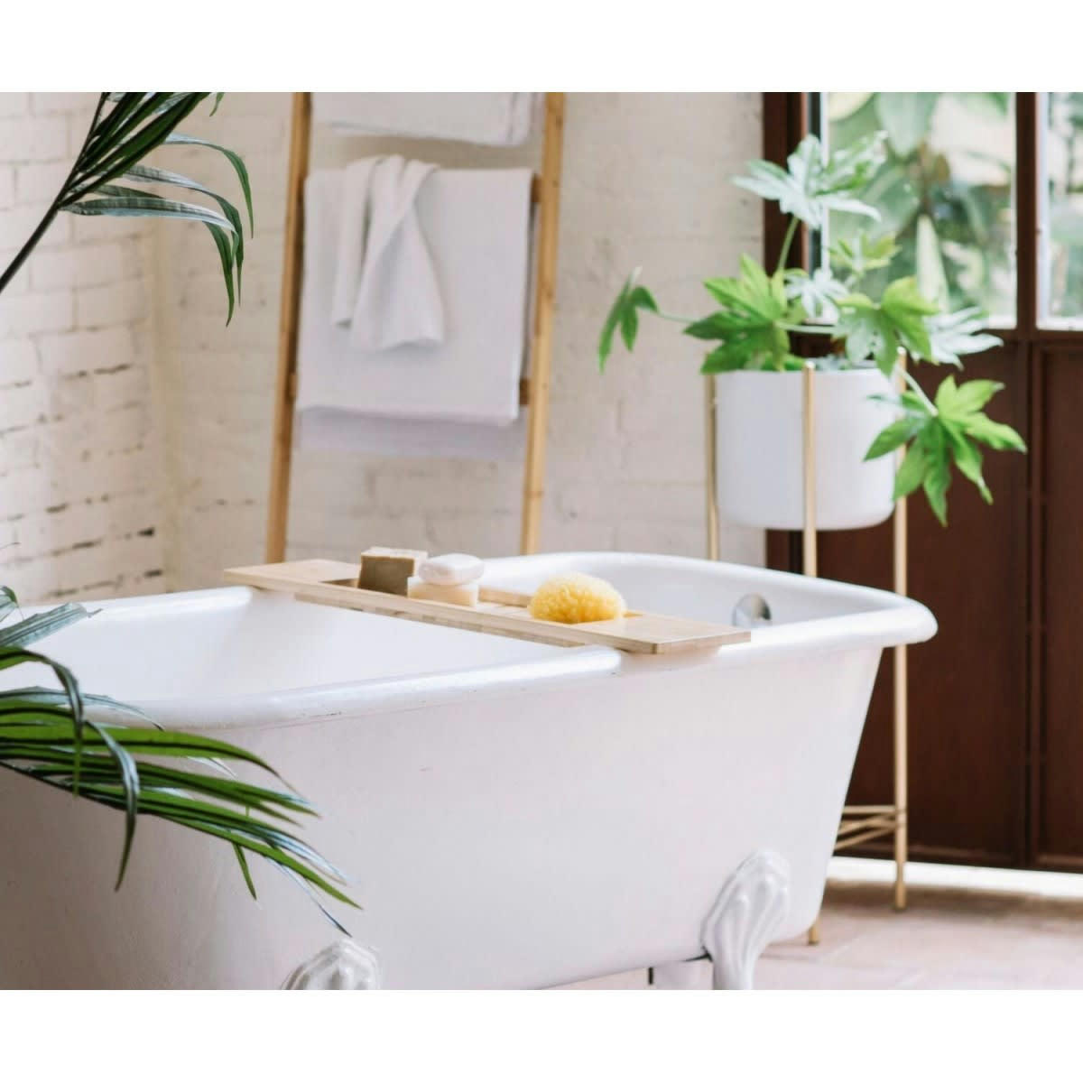 BAMBOU - Pont de baignoire en bambou L73cm