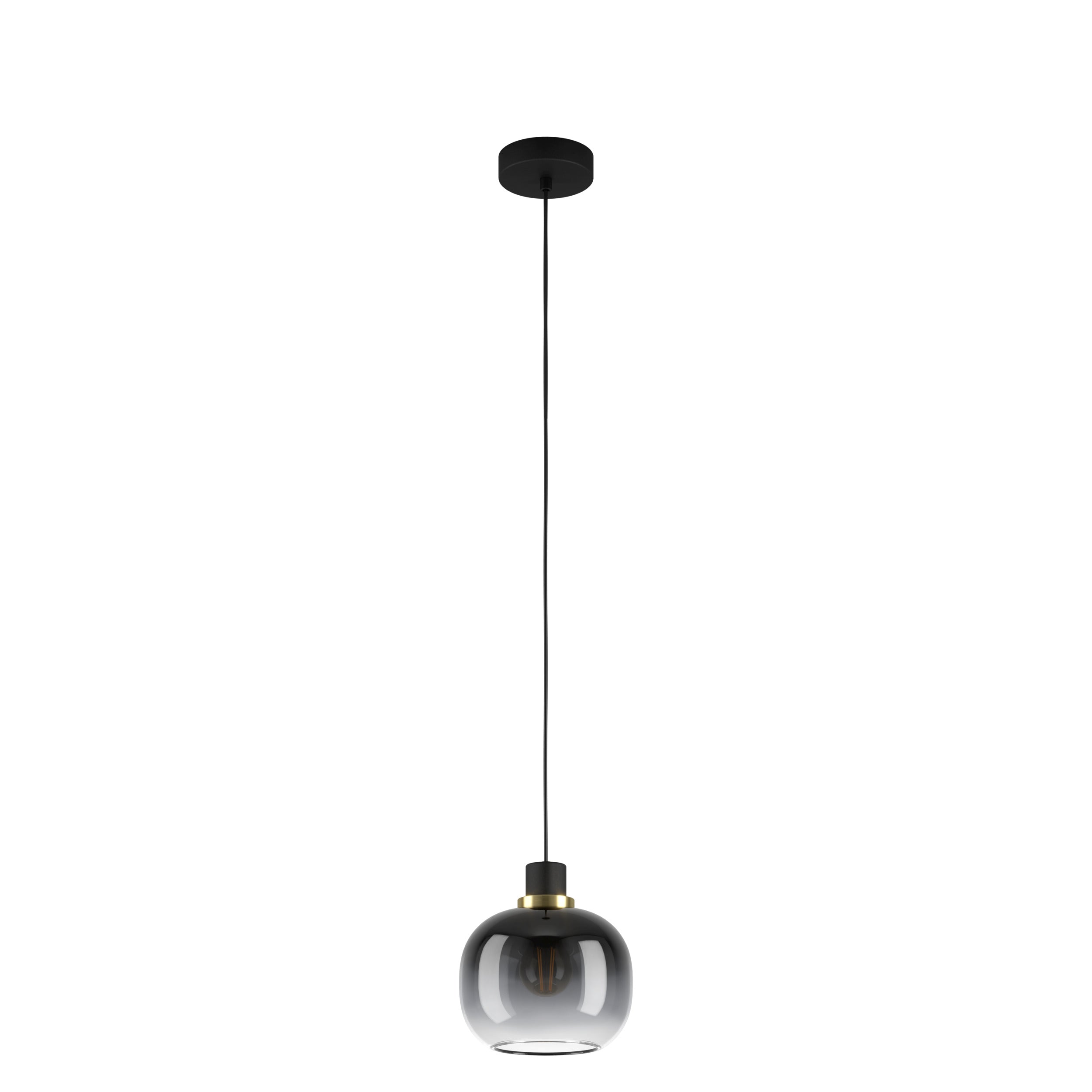 EGLO hanglamp Oilella - e27 - 19 cm - zwart/geelkoper