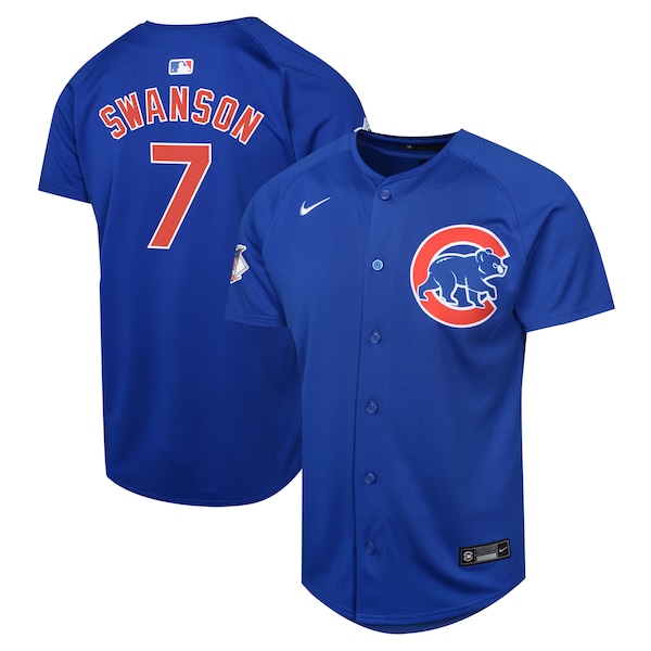 Dansby Swanson Chicago Cubs Nike Youth Alternate Limited Player Jersey – Royal