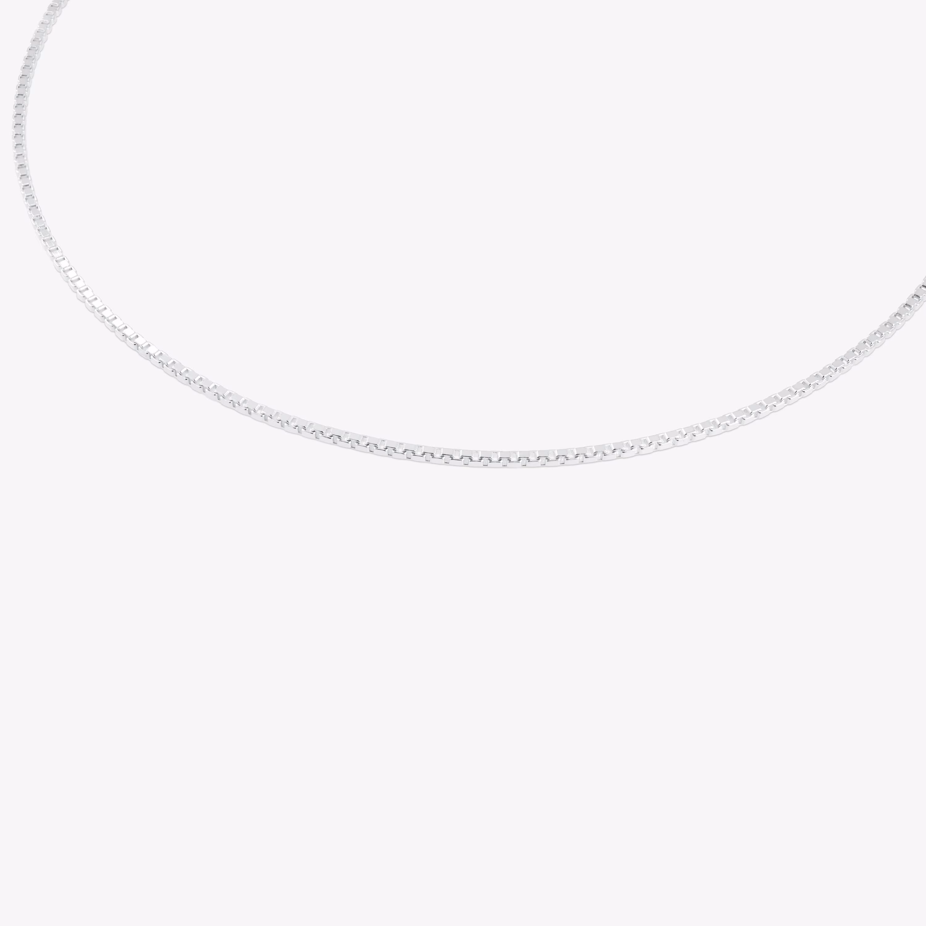 Gargantilla de plata con anillas cuadradas, 45 cm Chain