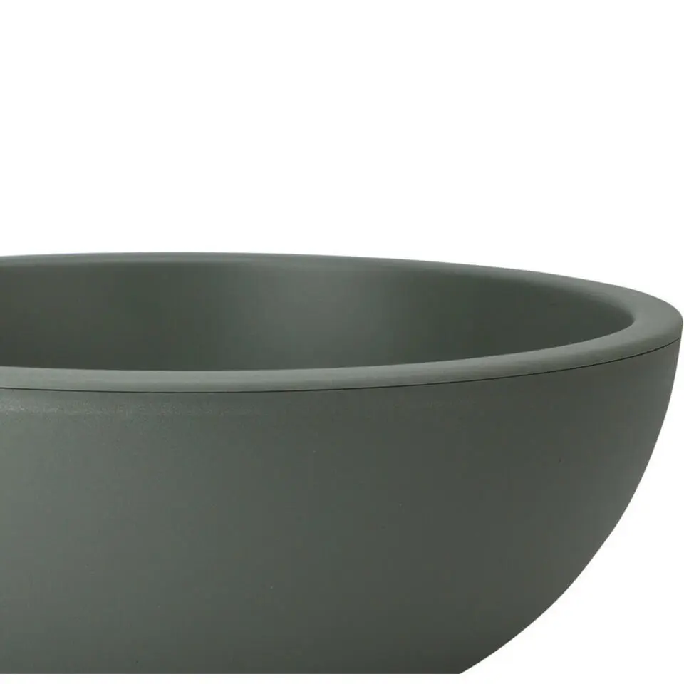 Pro Garden plantenpot schaal - kunststof - donkergroen - D40 x H16 cm