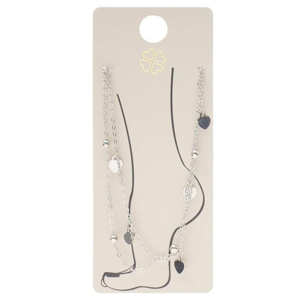 ChaÎne cheville 7 pampilles métal argenté Ø11cm
