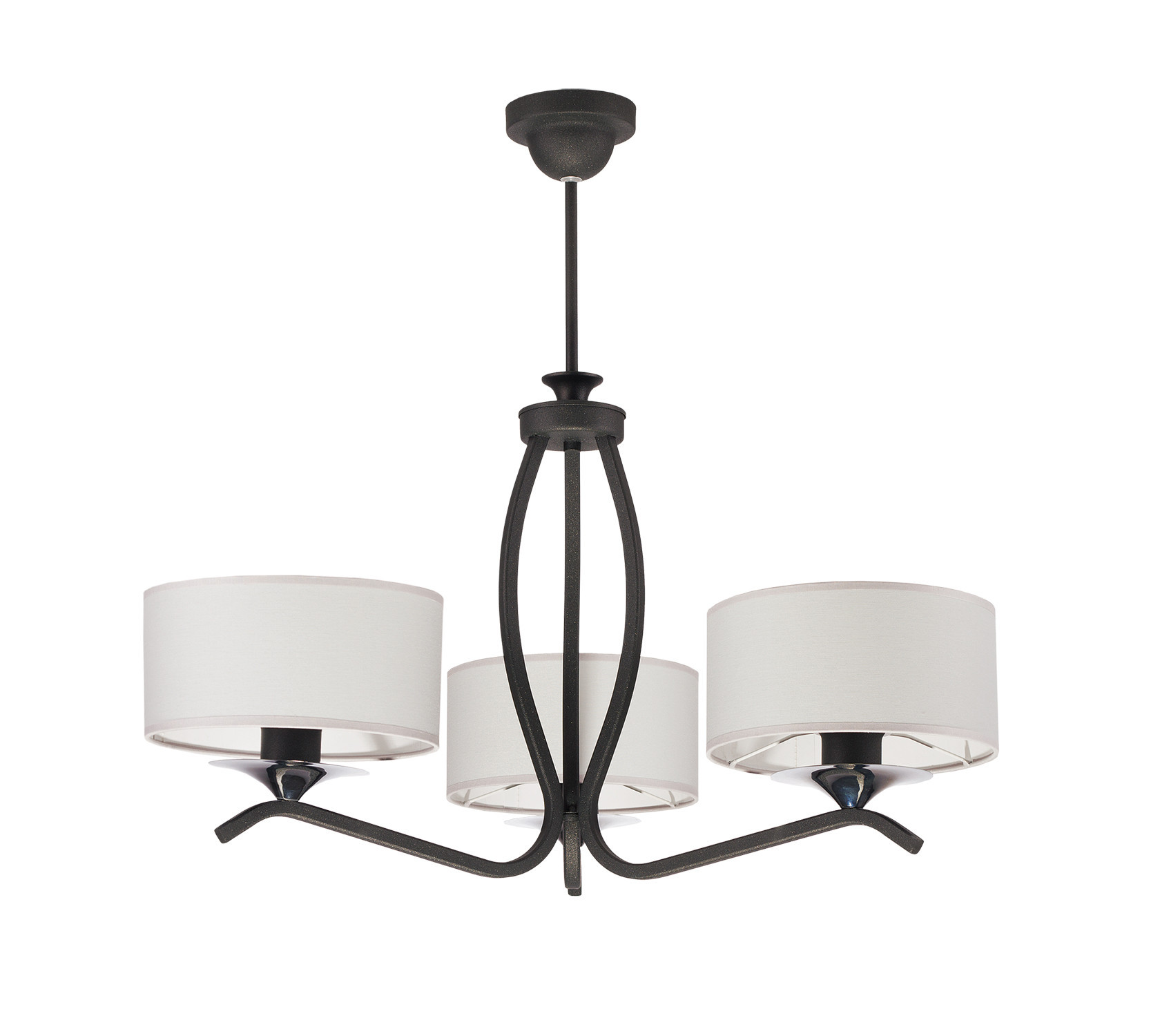 Lampa sufitowa KASZMIRgrafitowo-biała 3xE27x15W IP20 Jupiter