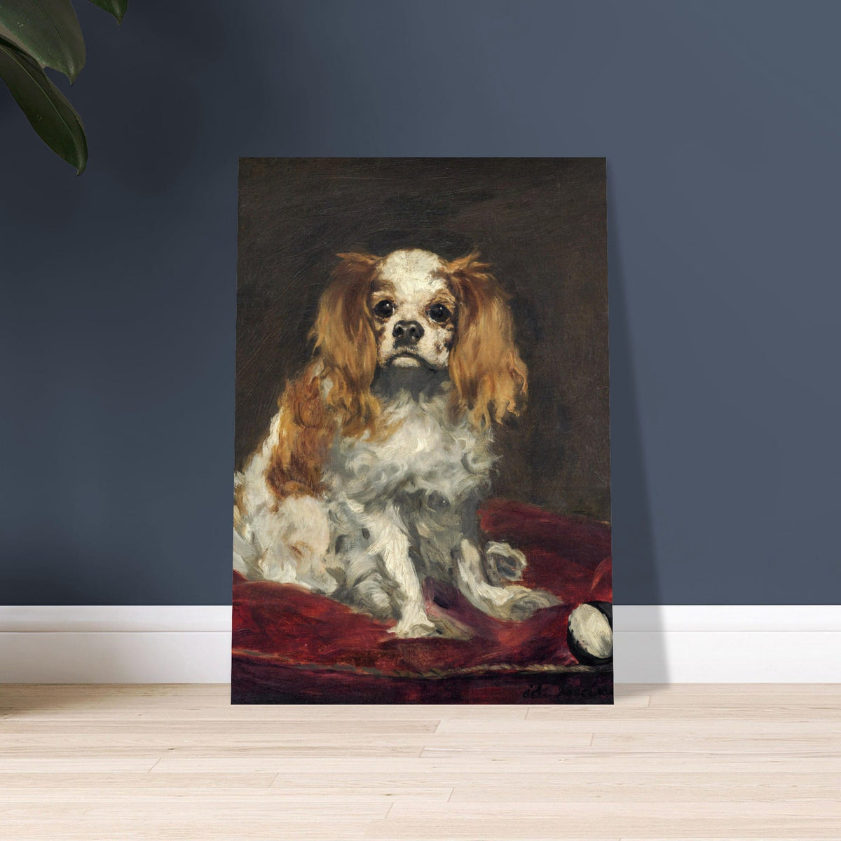 Artfulprints Poster Edouard Manet - A King Charles Spaniel  - 70x100 cm - Bruin