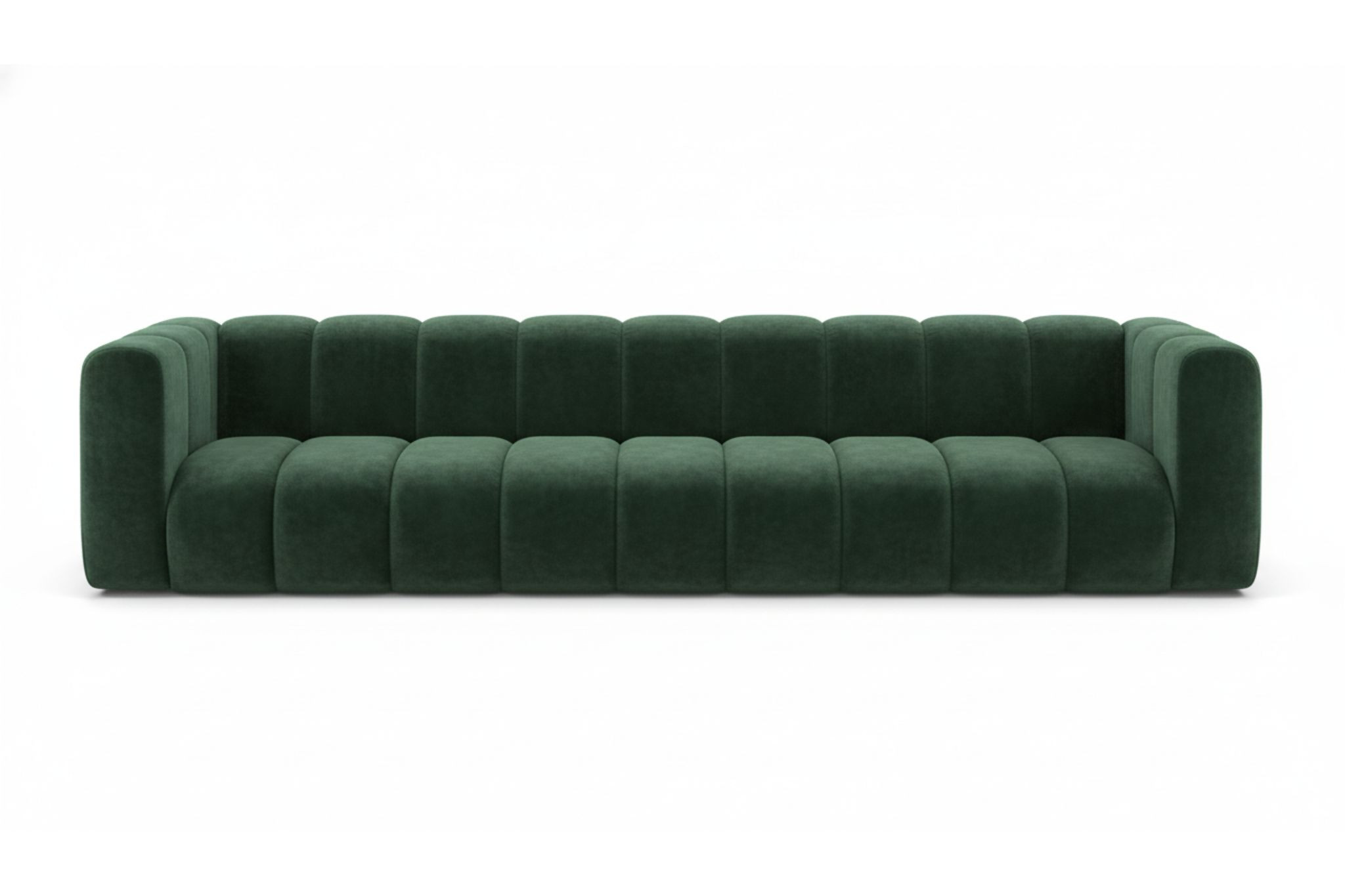 Kanapa, sofa pięcioosobowa Grand, tkanina welurowa Salvador, Zielony