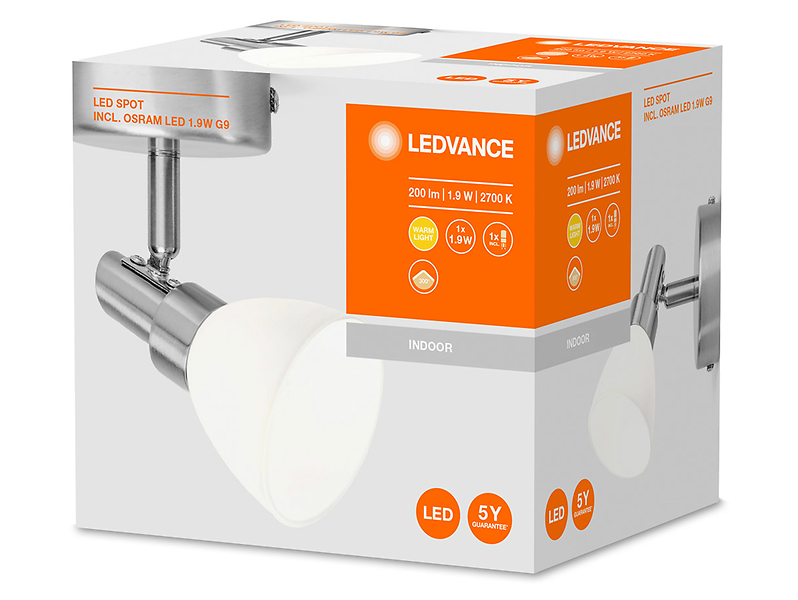 Spot LED aluminiowy srebrny