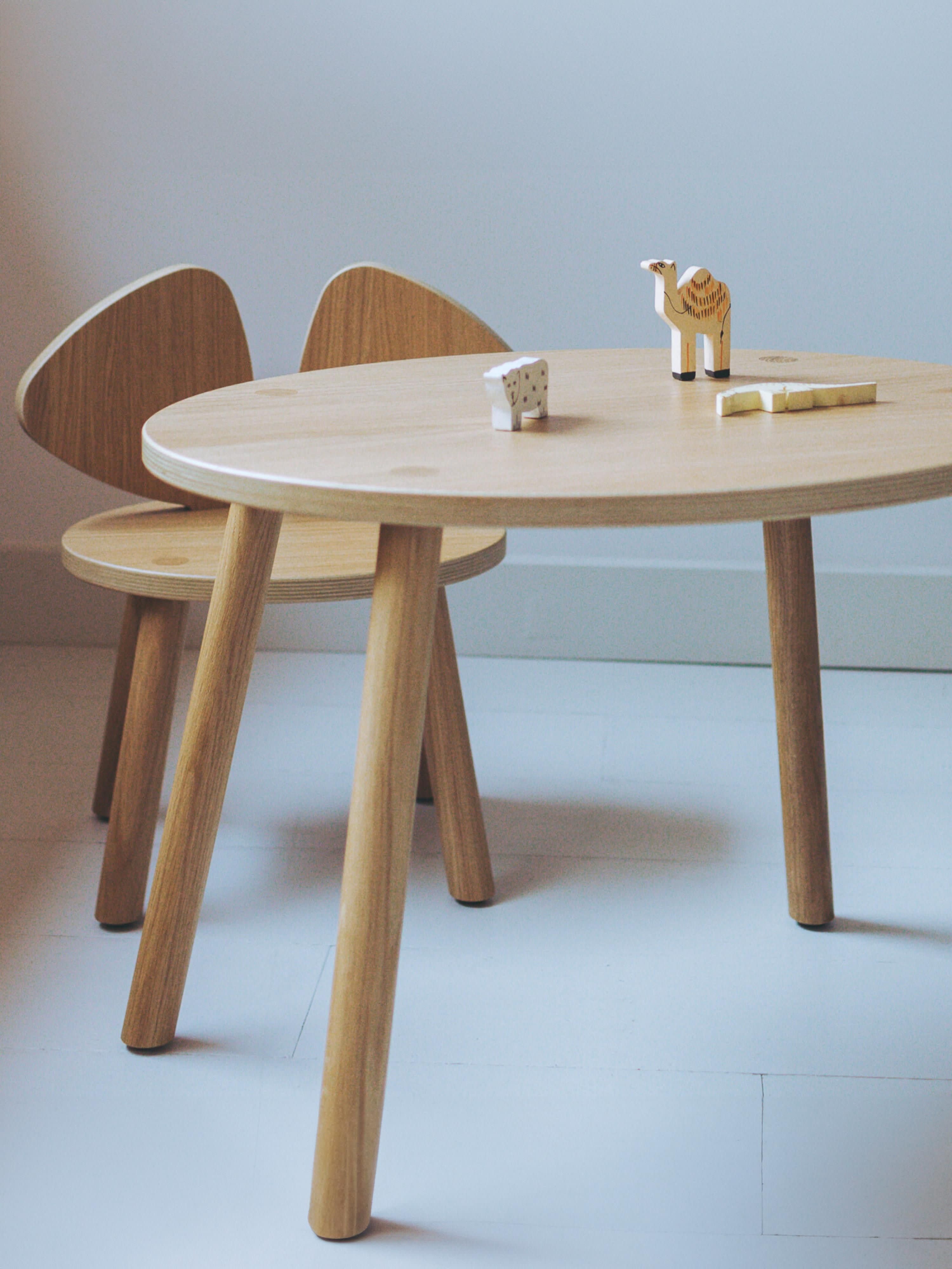 Kinder-Ovaltisch Mouse aus Holz