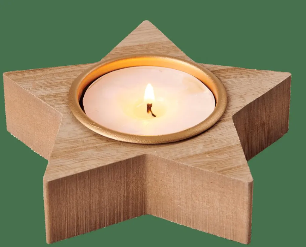 Porte-Bougies^CASA STELLA Partylight Doré, Naturel