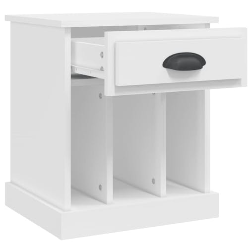 NNEVL Bedside Cabinet White 43x36x50 cm