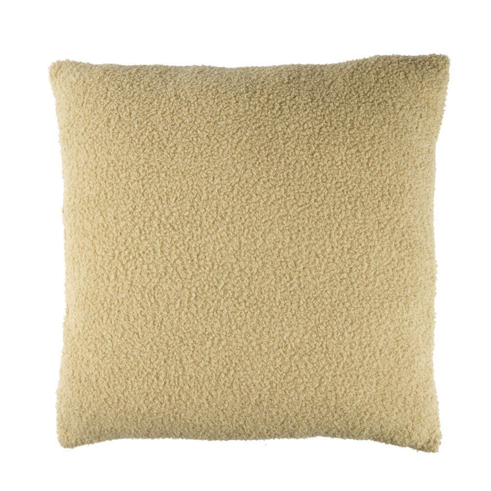 Coussin carré bouclette beige 45x45cm