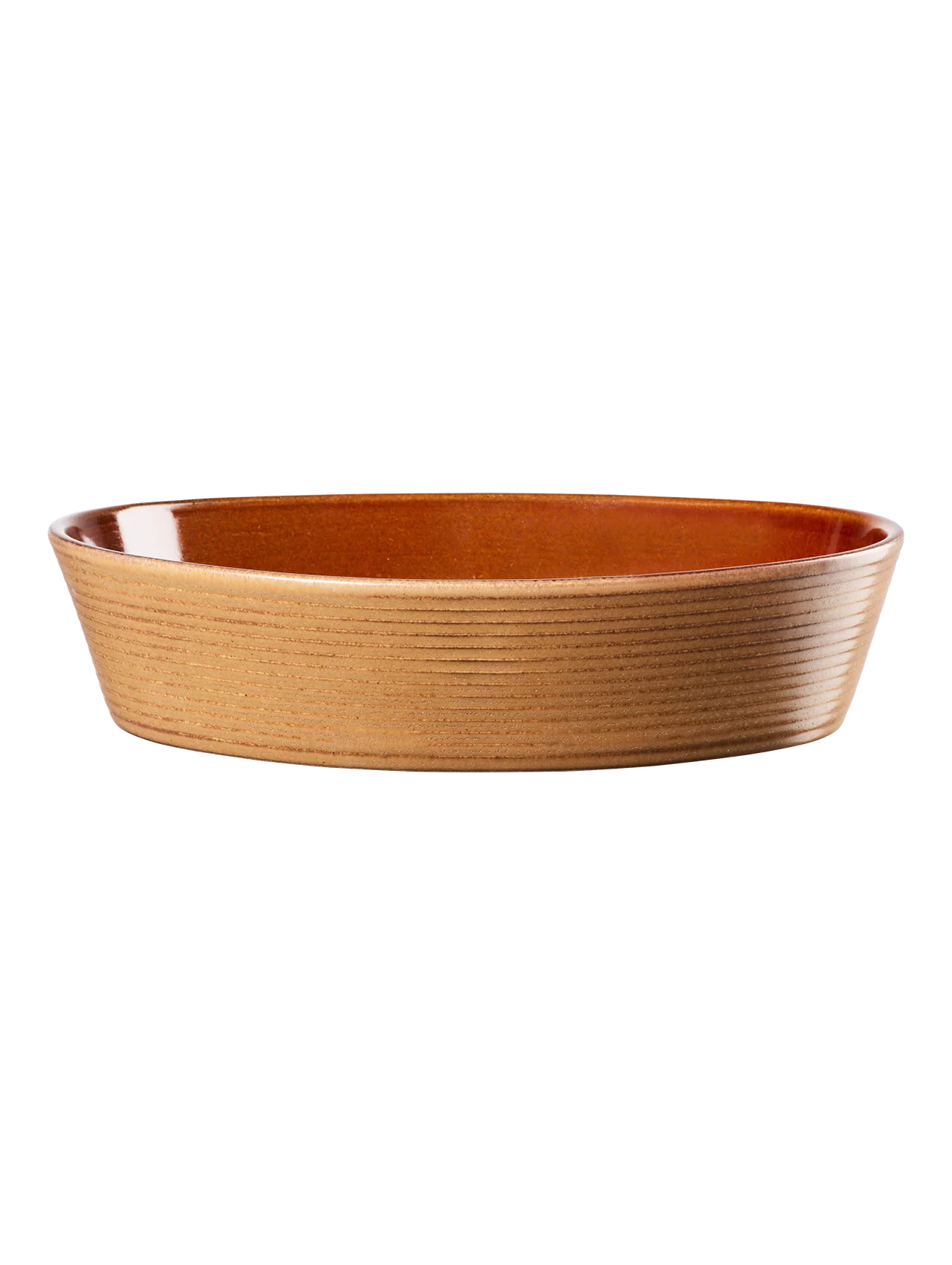 ofenform oval, brown