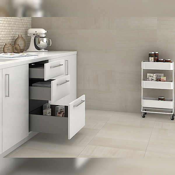Emuca Tiroir extérieur Concept 30kg hauteur 138mm, profondeur 450mm, Acier, Gris antracite