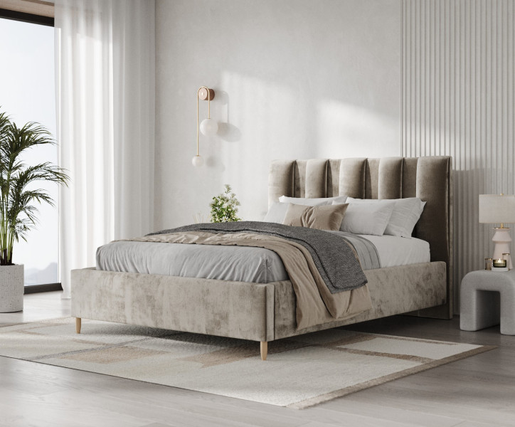 Łóżko tapicerowane LOOM 120x200 z pojemnikiem LOT