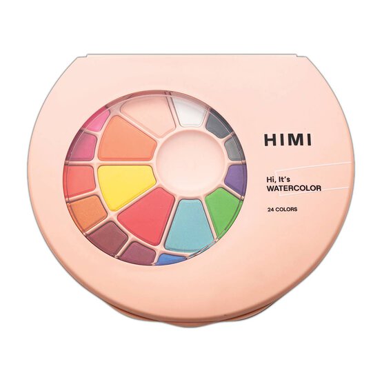 HIMI Pink Solid Watercolour Pan Set 24 Pack