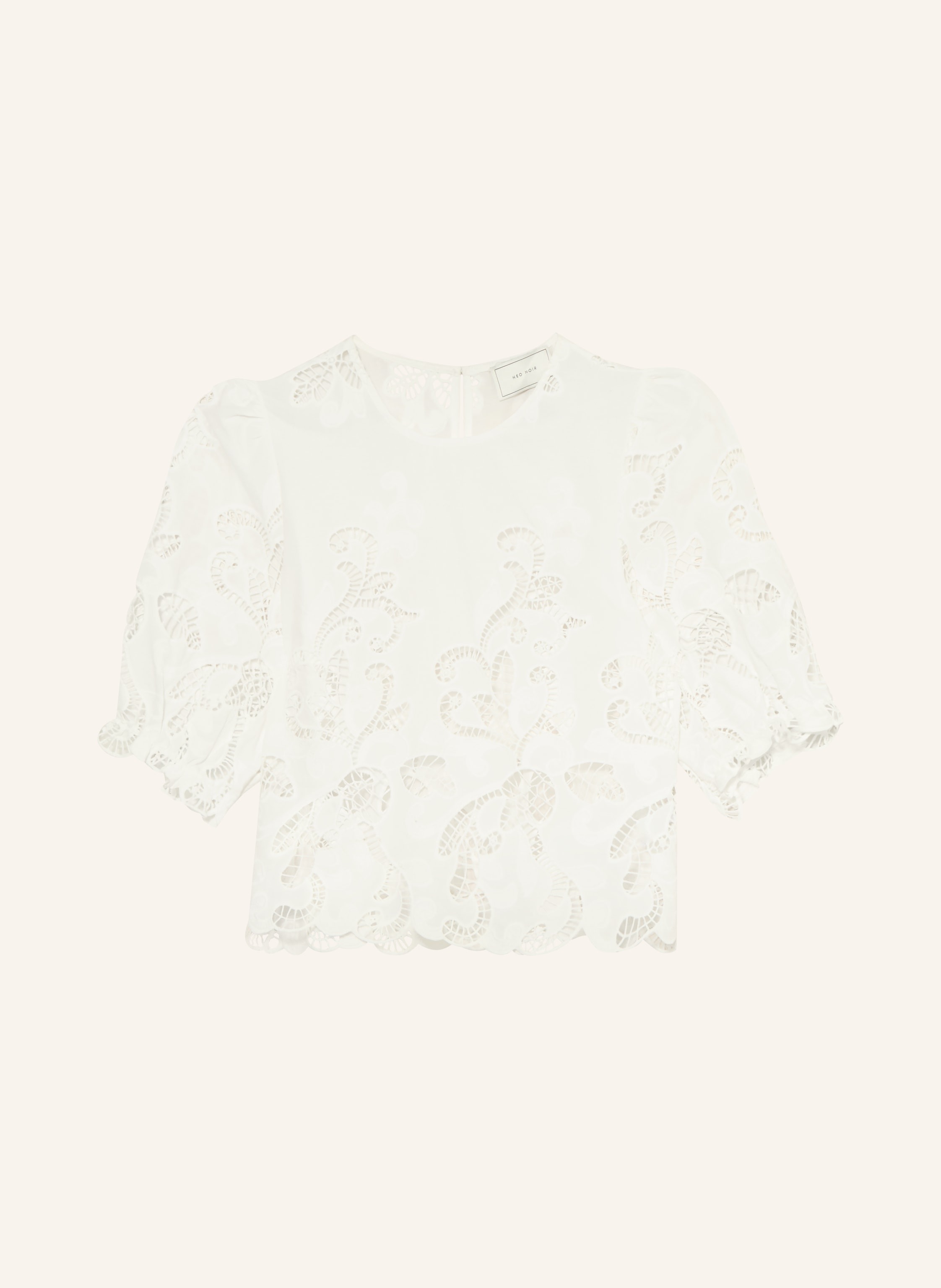 NEO NOIR Blusenshirt FIA aus Lochspitze