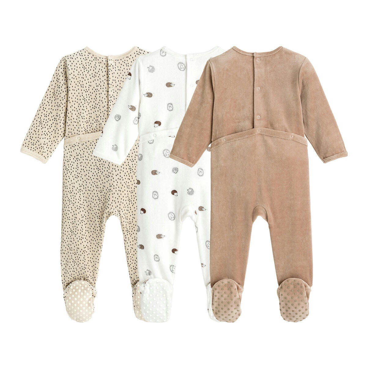 Lot de 3 pyjamas velours