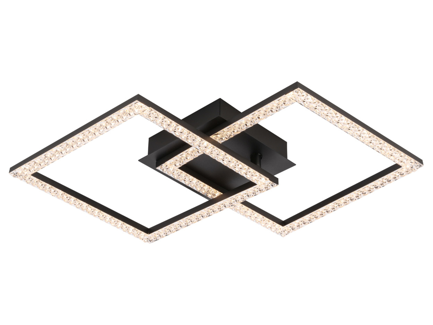 Lampa sufitowa Elza LED 2-punktowa 53 cm akrylowa czarna