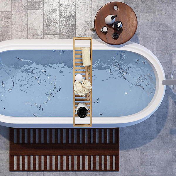 LAZEN - Plateau pour Baignoire en Bambou Longueur 68cm