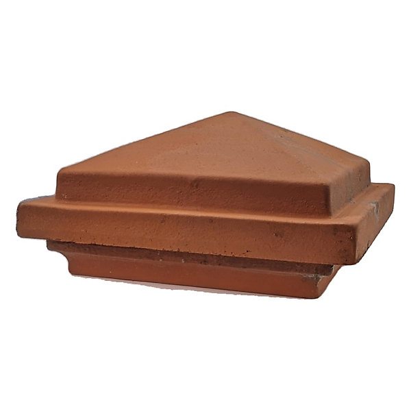 Kit Chapeau Pilier 36x36 Pointe Diamant Bandeau Carré Arqué De 2 Pièces - Rouge