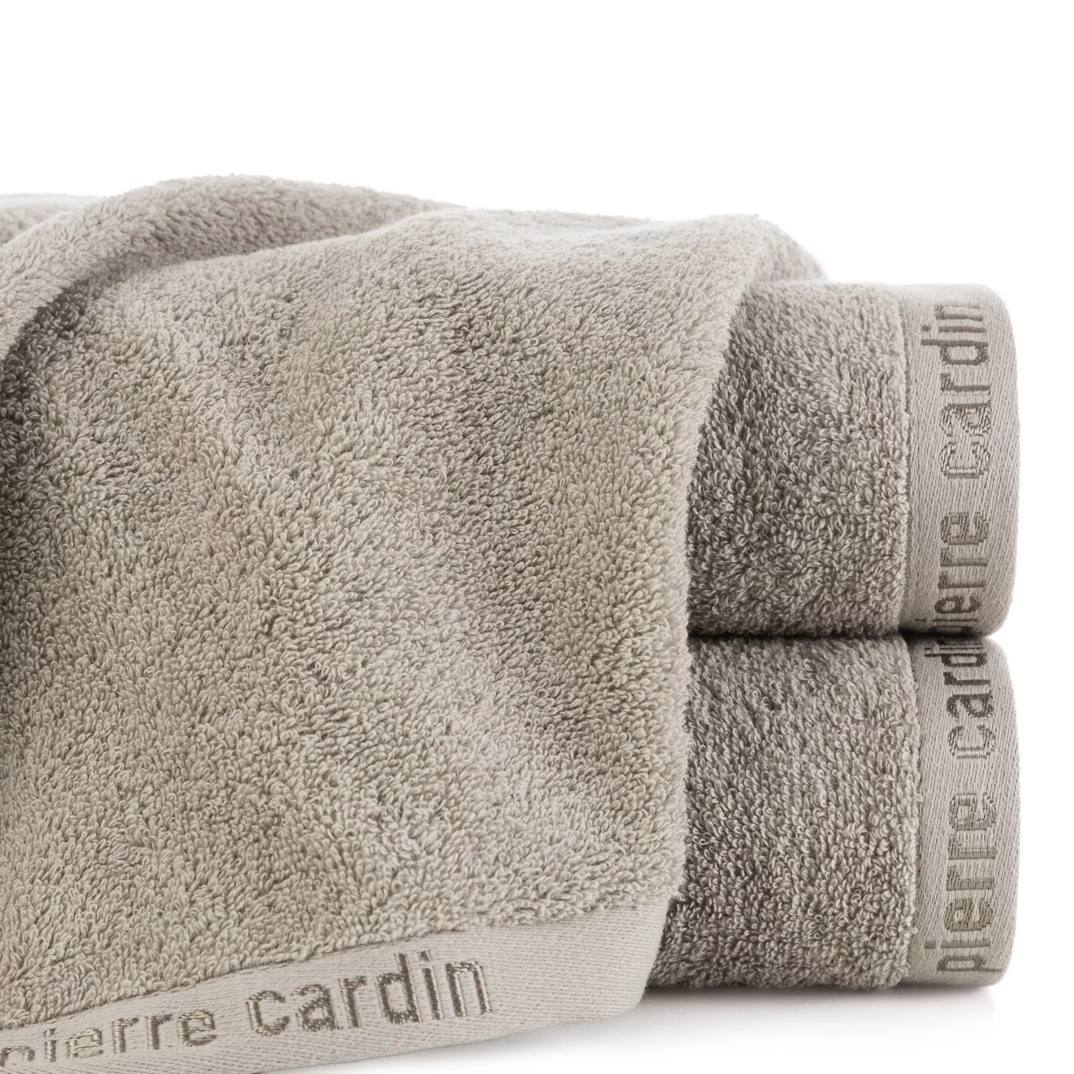 Ręcznik do rąk 30x50 cm bawełniany kolor ciemnobeżowy z żakardową bordiurą 430 g/m2 EVI Pierre Cardin