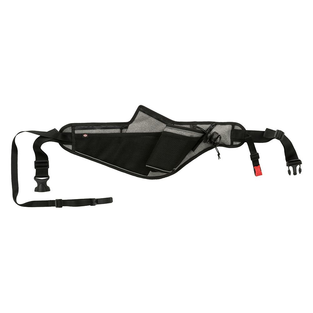 Trixie Jogging Belt with Leash - Grey/ Black